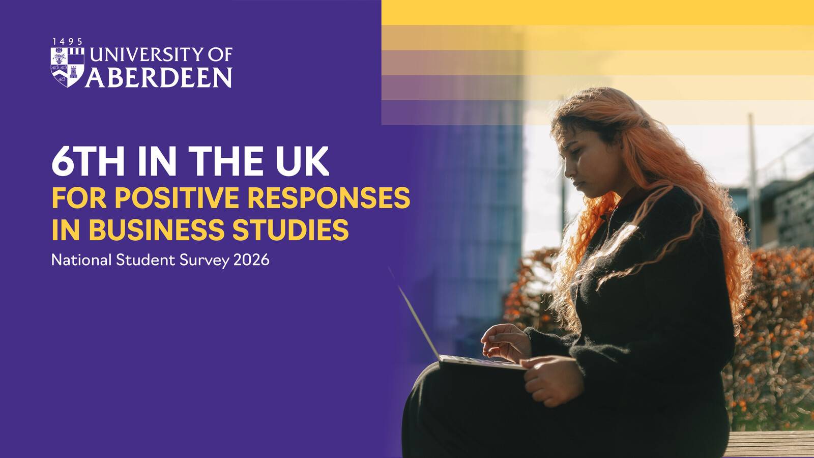 We’re ranked 6th in the UK for positive responses in Business Studies in the National Student Survey 2026.