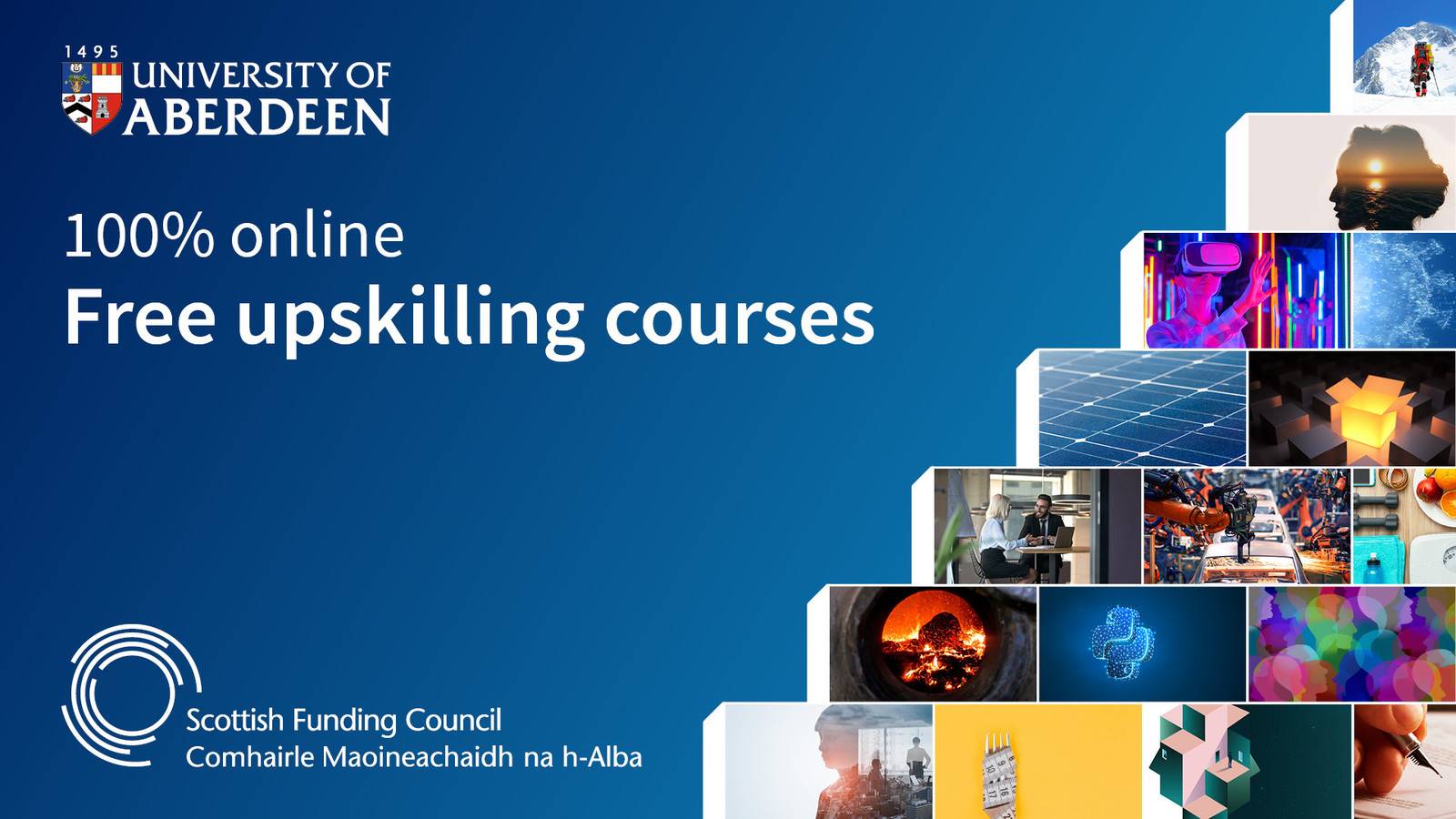 100% online free upskilling courses