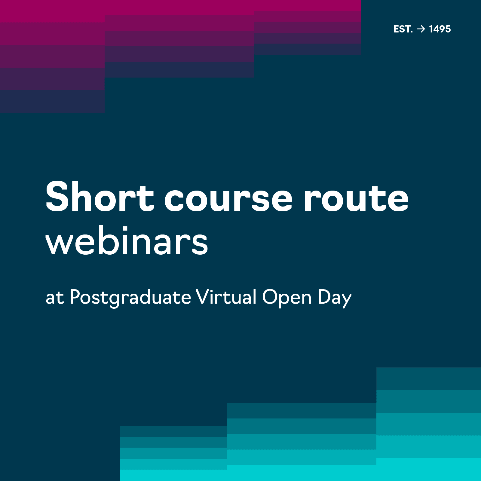 Short course route webinars at Postgraduate Virtual Open Day